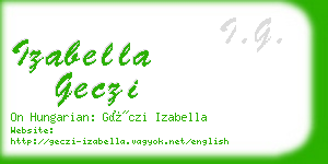 izabella geczi business card